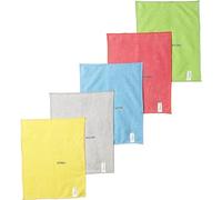 Apex Set 5 Panni 100% Microfibra Colorati con Rispettiva Destinazione d'Uso