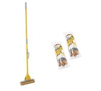 Apex Set Lavapavimenti Squizzo Classic Apex - Sistema con Spugna 25cm + 2 Ricambi Inclusi - Strizzatura a Leva, Struttura in Metallo, per Tutti i Pavimenti