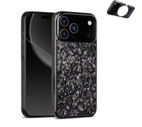 Apexcarbon Forged Carbon Fiber Phone Case for iPhone 17 Pro Max, Ultra-Slim Case with Caseless Touch Feeling, Anti-Scratch Forged Carbon Fiber Protective Covers (for 17 PM,Purple)