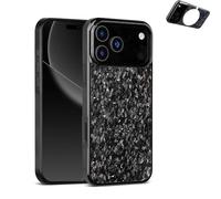 Apexcarbon Forged Carbon Fiber Phone Case for iPhone 17 Pro Max, Ultra-Slim Case with Caseless Touch Feeling, Anti-Scratch Forged Carbon Fiber Protective Covers (for 17 PM,Silver)