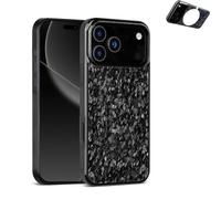 Apexcarbon Forged Carbon Fiber Phone Case for iPhone 17 Pro Max, Ultra-Slim Case with Caseless Touch Feeling, Anti-Scratch Forged Carbon Fiber Protective Covers (for 17 PM,Black)