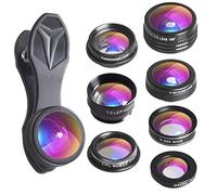 Apexel 7 in 1 Phone Lens Kit - Transform Your Phone into A Professional Camera - Fisheye,0.36x/0.63x Wide Angle,Macro,Zoom,CPL Filter,Kaleidoscope Lens for iPhone X/8/8 Plus/7/7 Plus/6s/6 Most Phones