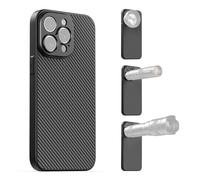 APEXEL Custodia per Telefono con Obiettivo Filettato da 17 mm Compatibile con iPhone 15 Pro Max, Compatibile con Tutti gli Obiettivi Teleobiettivo e Macro, Passo 0,75 mm, Custodia per Telefono Nera