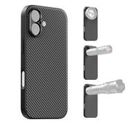APEXEL Custodia per Telefono con Obiettivo Filettato da 17 mm Compatibile con iPhone 17, Compatibile con Tutti gli Obiettivi Teleobiettivo e Macro, Passo 0,75 mm, Custodia per Telefono Nera