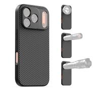 APEXEL Custodia per Telefono con Obiettivo Filettato da 17 mm Compatibile con iPhone 17 Pro, Compatibile con Tutti gli Obiettivi Teleobiettivo e Macro, Passo 0,75 mm, Custodia per Telefono Nera