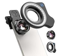 APEXEL HB100-HD Obiettivo Macro per Smartphone, F1.8 con 45 Modalità di Luce di Riempimento, Obiettivo per Cellulare 10X, Compatibile con iPhone 17/16/15, Samsung, Google Pixel e altri Smartphone