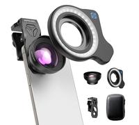 APEXEL HB100 Lente Macro Ultra HD F1.05 con 45 Modalità Luce & Rivestimento AF,Obiettivo per Smartphone iPhone, Samsung e Pixel