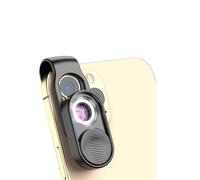 Apexel Microscopio per Smartphone 100X , Mini Portatile Microscopio Obiettivo con 6 luci LCD per Bambini e Adulti Ricaricabile per tutti gli Smartphone