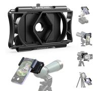 APEXEL Upgrade Universal Mobile Phone Adapter with Remote Shutter Release 360° Rotation Compatible with Monocular Binoculars Microscope Telescopic Adapter for All Smartphones