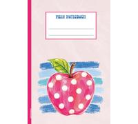Apfel Notizbuch: Obst auf Buch für Notizen A5 Notizheft mit Apfelmotiv als Tagebuch Journal kleines Geschenk zum Geburtstag praktisch für Schule und Hobby liniertes Heft Geburtstagsgeschenk Mädchen