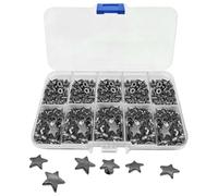 APGLSXY 100 Pezzi Pratico Ferro Stella Rivetti Portatile Gioielli Fare Set Struttura del Metallo Adatto per la Progettazione di Gioielli Uso Rivetti Stella Fare