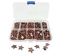 APGLSXY 100 Pezzi Pratico Ferro Stella Rivetti Portatile Gioielli Fare Set Struttura del Metallo Adatto per la Progettazione di Gioielli Uso Rivetti Stella Fare