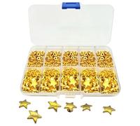 APGLSXY 100 Pezzi Pratico Ferro Stella Rivetti Portatile Gioielli Fare Set Struttura del Metallo Adatto per la Progettazione di Gioielli Uso Rivetti Stella Fare