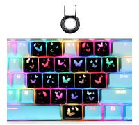 APGLSXY 21Keys Keycaps attraverso i modelli delle tastiere con altezza dell'OEM del modello del cuore della farfalla traslucido per l'altezza dell'OEM della retroilluminazione della dogana