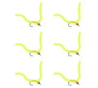 APGLSXY 6 esche da pesca con testa in rame e gancio curvo esche da pesca a mosca esche artificiali per tasso di aggancio esca artificiale