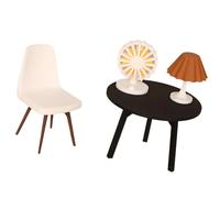 APGLSXY Accessori sicuri per la casa, tra cui luce per sedia da scrivania e ventilatore, per case delle bambole creative, decori, mobili per la casa modello sottile