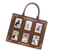 APGLSXY Borsa a tracolla alla moda che mostra bei disegni interni spaziosi e robusta costruzione permanente PU borsa borsa, Marrone chiaro