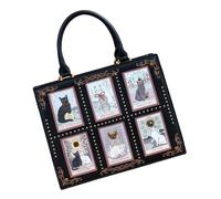 APGLSXY Borsa a tracolla alla moda che mostra bei disegni interni spaziosi e robusta costruzione permanente PU borsa borsa, Nero
