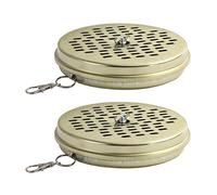 APGLSXY Bruciatori per incenso a spirale, porta zanzare a spirale, con manico e coperchio, per spirali da viaggio
