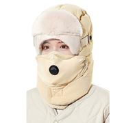 APGLSXY Cappello da cacciatore ispessito con paraorecchie con copertura per il viso e occhiali per il freddo, cappello da equitazione invernale con paraorecchie per attività all'aperto per il clima
