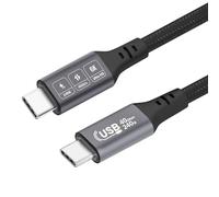 APGLSXY Cavo di ricarica USB 4 240 W 40 Gbps SuperSpeeds trasferimento dati 6K Visual per 3/4 nylon resistente tipo C a C cavo