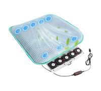 APGLSXY Cuscino 3D traspirante per auto, con 8 forti ventilatori e tecnologia avanzata di raffreddamento a gel, per guida in condizioni climatiche calde, gel traspirante