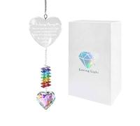 APGLSXY Decorazione da appendere in cristallo prodotto con luce colorata piano consapevole ambientale eccellente per patio altrimenti giardino valorizzazione cristallo sospeso