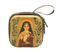 APGLSXY Sacchetti per rosario cattolico portamonete porta perline borsa con cerniere scatola di immagazzinaggio gioielli religiosi per collana sacchetto di preghiera