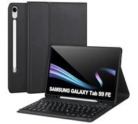 APHBZGE Custodia per tastiera per Samsung Galaxy Tab S9 FE 10,9''/S9 11''2023, con supporto per penna S, tastiera Bluetooth rimovibile per Galaxy S9 FE, AutoWake/Sleep, nero