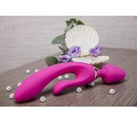 Aphrodite Massaggiatore Vibratore 2in1 BeFlamingo Design Italiano per clitoride punto G vaginale anale