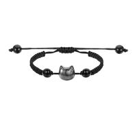 Aphumedc Ossidiana, bracciale da donna con gatto, regolabile, con pietre preziose, da donna, per fortuna, Kawaii, carino, gatto, regalo