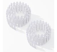 Aphumedc Recinzione da giardino fatata da 89 cm, confezione da 2 recinzioni in legno bianco, piccole staccionate decorative per casa delle bambole, artigianato, diorama, vaso per piante, accessori da