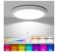 Aphyni Plafoniera LED Soffitto 24W,Dimmerabile Retroilluminazione RGB 3000-6500K con Telecomando Lampada da Soffitto per Camere da Letto,Stile Moderno Salotti,Soggiorni,Cucina