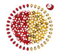 Api di Legno e Eoccinelle di Legno,100 PCS Mini Calabrone + 100 PCS Coccinelle Autoadesive per Decorazioni Artigianali Decorazioni per Feste