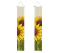 API Girasoli Margherita Rose Fiori Portico Banner Appeso Porta Banner Buon Compleanno Portico Segno Festa Banner Foto Sfondo Porta d'ingresso Segni per Benvenuto Vacanze Festa Decorazione Interna