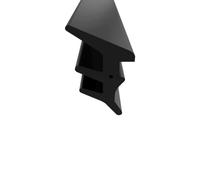 API - GUARNIZIONE FERMAVETRO IN PVC UNIVERSALE confezione da 10m .Bordatura ad incastro solo pressione per finestre e balconi e infissi .Contro correnti d'aria risparmia riscaldamento. (7mm, Nero)