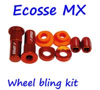 Apico Cerchio Serratura Dadi KTM SX85 Ruota Bling Kit Arancio Tappi Antipolvere