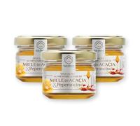 Apicoltura Casentinese, Miele di Acacia e Peperoncino, Linea Gourmet, 3 Vasetti da 70 g