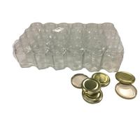APICOLTURA.COM Vaso in vetro esagonale ml 190, per 250 gr miele (conf. da 32 pezzi) completo di tappo