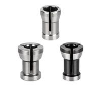 APIELE Set di 3 pinze di serraggio da 6/6,35/8 mm per fresatrice compatibile con Einhell Katsu Bosch Dewalt Makita Ink, 2 dadi per incisione, fresa del legno, lavorazione dei bordi, accessori di