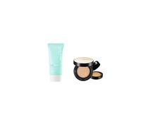 A'PIEU - Pure Block Aqua Sun Gel SPF50+ PA+++ X Jung Saem Mool - Essential Skin Nuder Long Wear Cushion - 14g+14g - Medium Deep