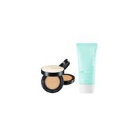 A'PIEU - Pure Block Aqua Sun Gel SPF50+ PA+++ X Jung Saem Mool - Essential Skin Nuder Long Wear Cushion - 14g +14g - Light