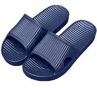 APIKA Pantofole Antiscivolo per Donna E Uomo Uso Interno Uso Esterno Suola in Schiuma Morbida di Sandalo da Bagno Scarpe da Piscina Casa Home Slide(Blu Navy,42/43 EU)