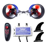 ApisQueen Elica subacquea U5, 12 ~ 24 V, forza di spinta totale 30,86 lbs, motore senza spazzole impermeabile con RC e ricevitore e 100 A ESC per kayak, barche da pesca