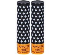 APIVITA Balsamo Labbra Idratante Honey 2x4,4 g
