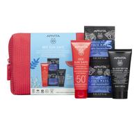 Apivita Bee Sun Safe - Pochette Hydra Sensitive Crema Viso SPF50+ 50ml + Black Detox Cleansing Jelly 50ml + Express Beauty Maschera Viso Sea Lavender 2x8ml