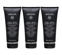 Apivita Black Detox Gel Detergente Nero viso, occhi e labbra struccant