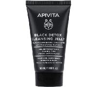 Apivita Cleansing Black Detox Cleansing Gel gel detergente con carbone attivo per viso e occhi 50 ml