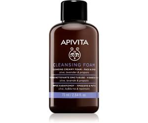 Apivita Cleansing Foam Face & Eyes mousse detergente in crema per viso e occhi 75 ml