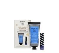 Apivita Cofanetto Regalo Hugs & Kisses Hypericum Crema Mani Secce e Screpolate 50ml e Balsamo Labbra Idratante SPF20 4,4g